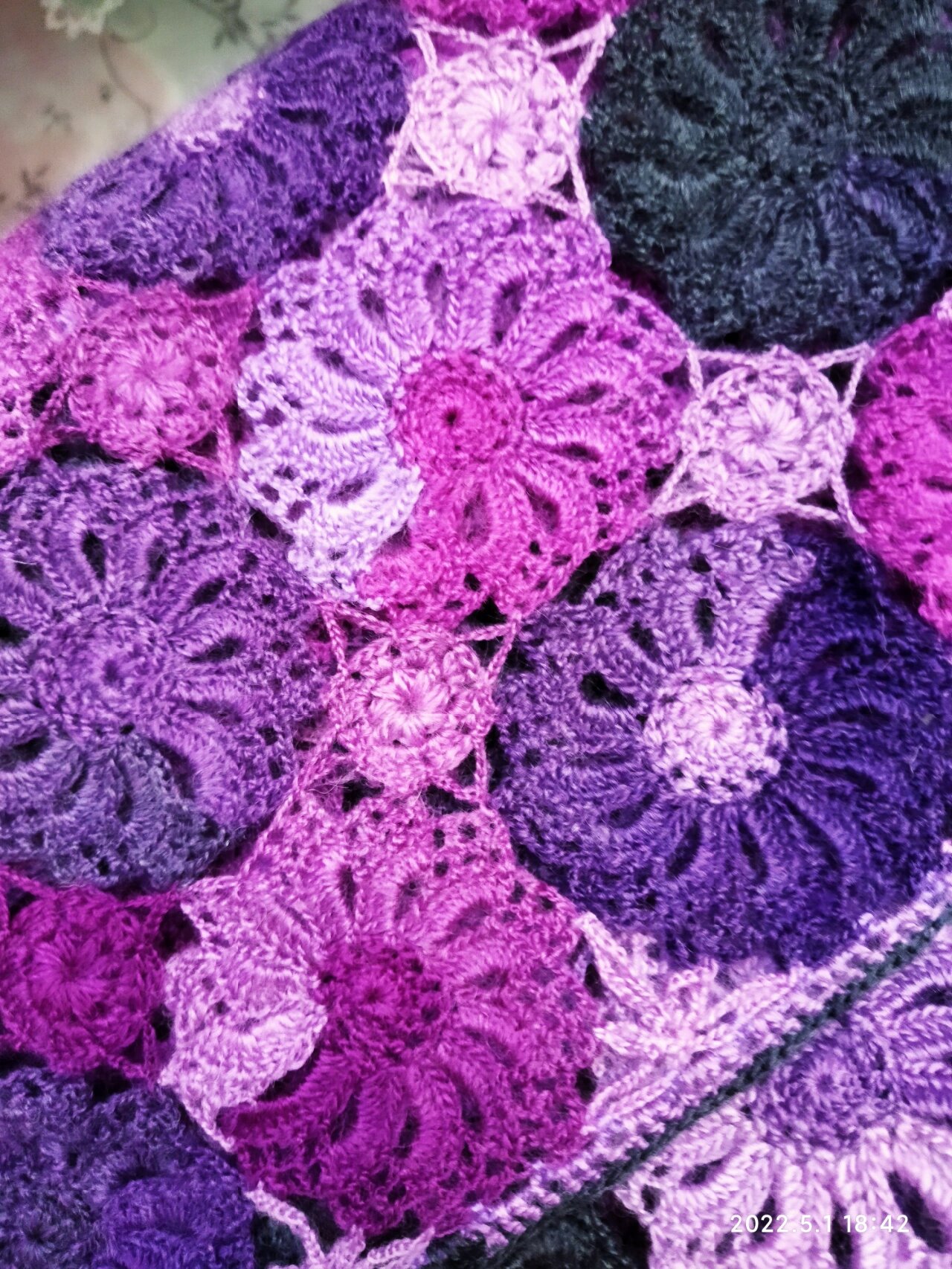 风车花披肩!(有图解