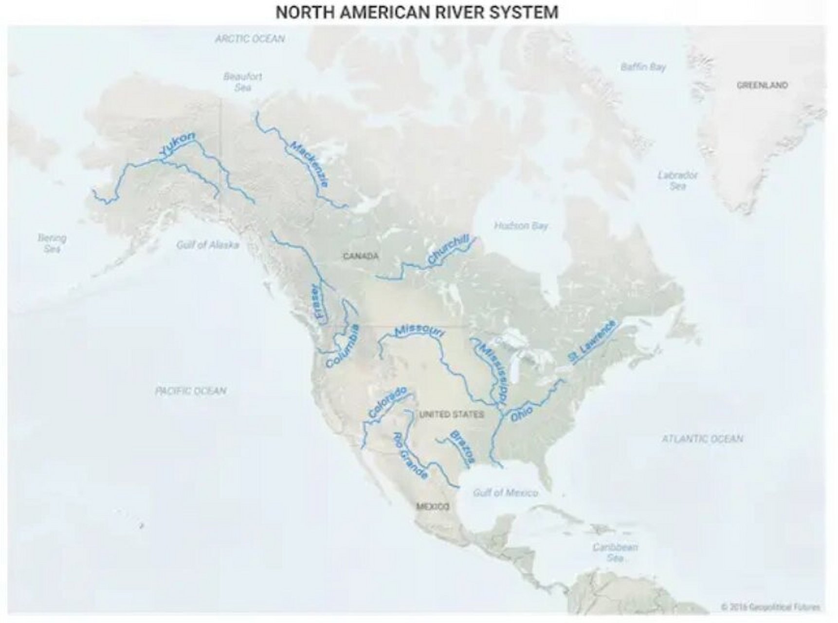 北美河流地图图片