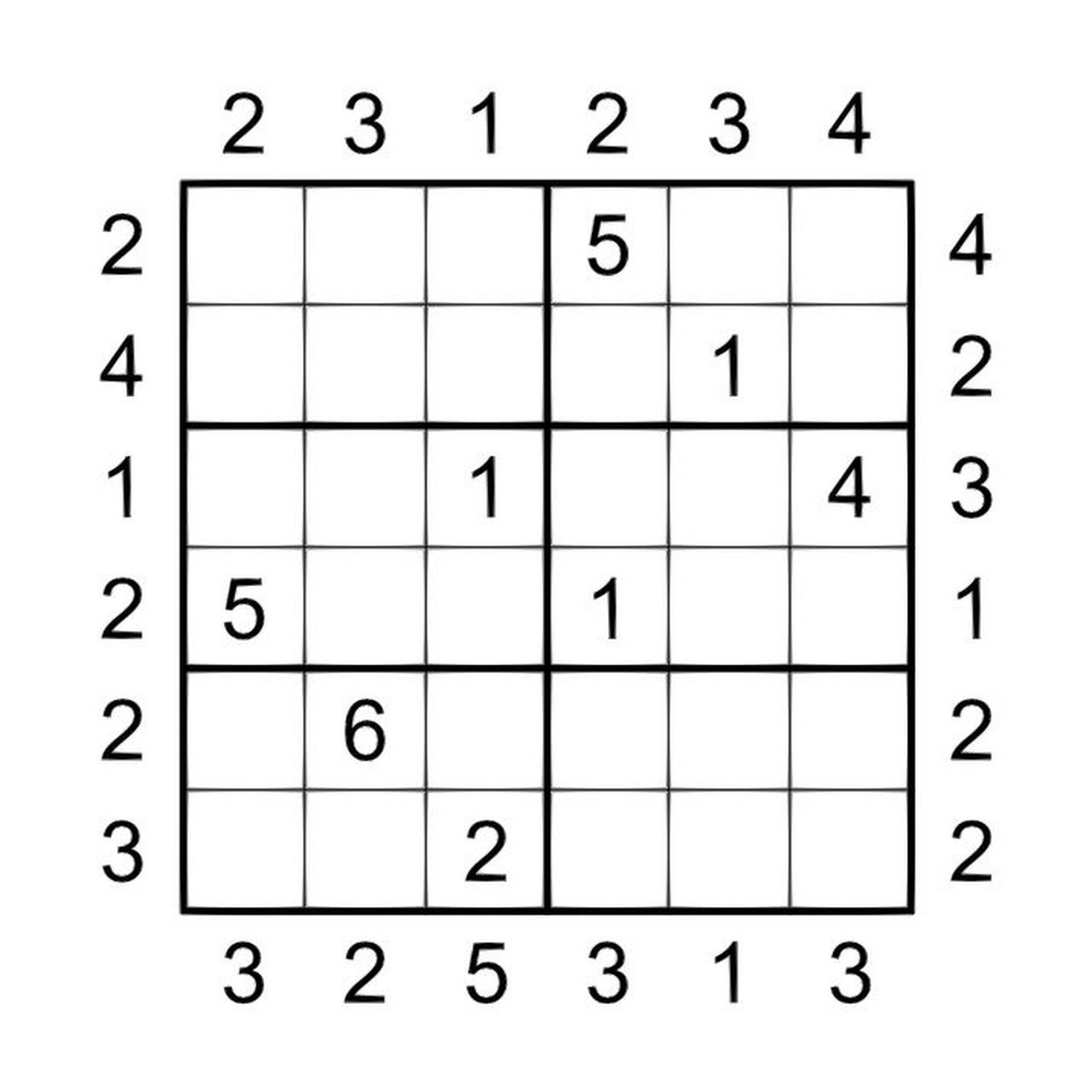 六宫摩天楼数独题目分享及题包推荐 六宫摩天楼数独:将数字1-6填入