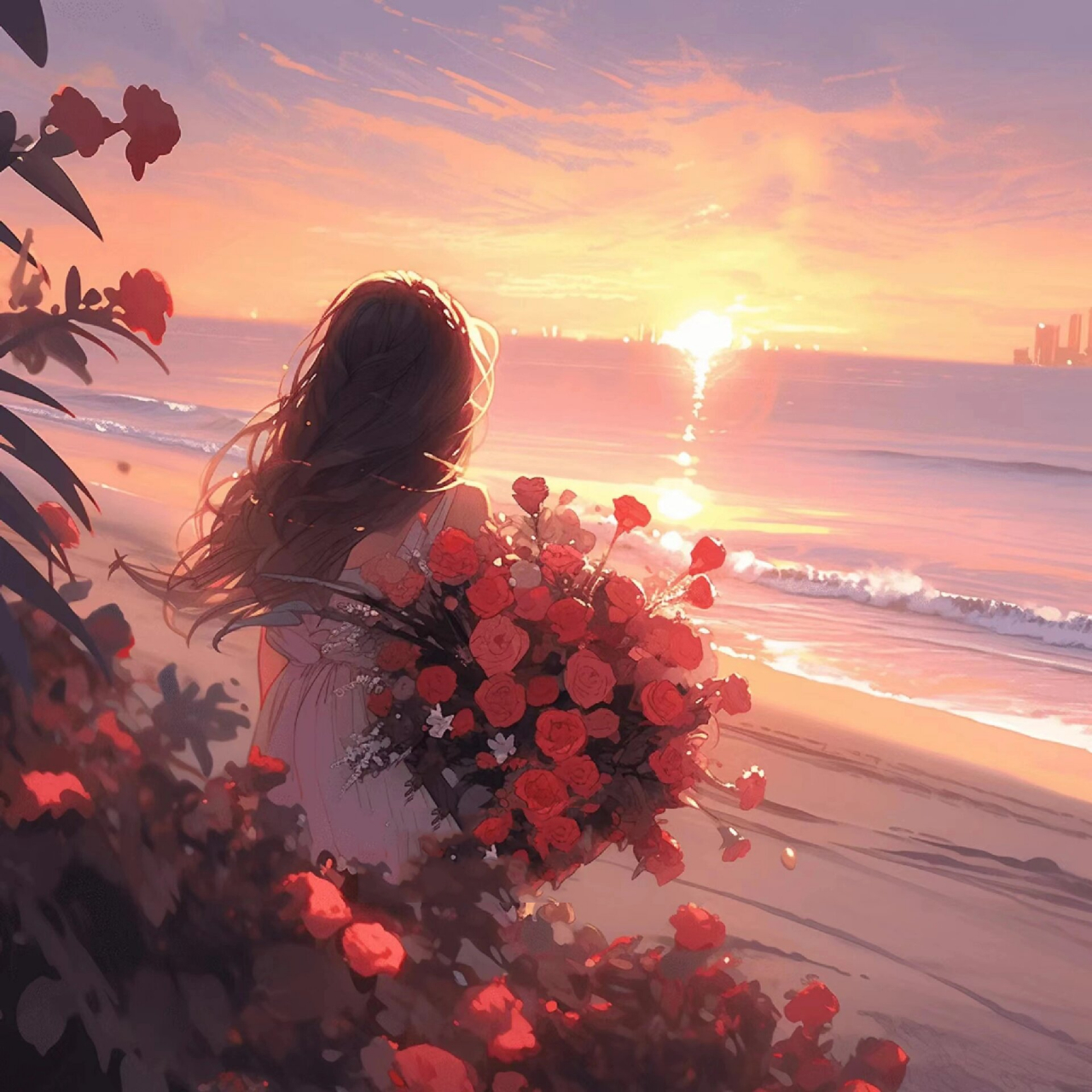 女生头像·落日余晖 #好看头像# #好看的女生头像# #微信头像# #女生