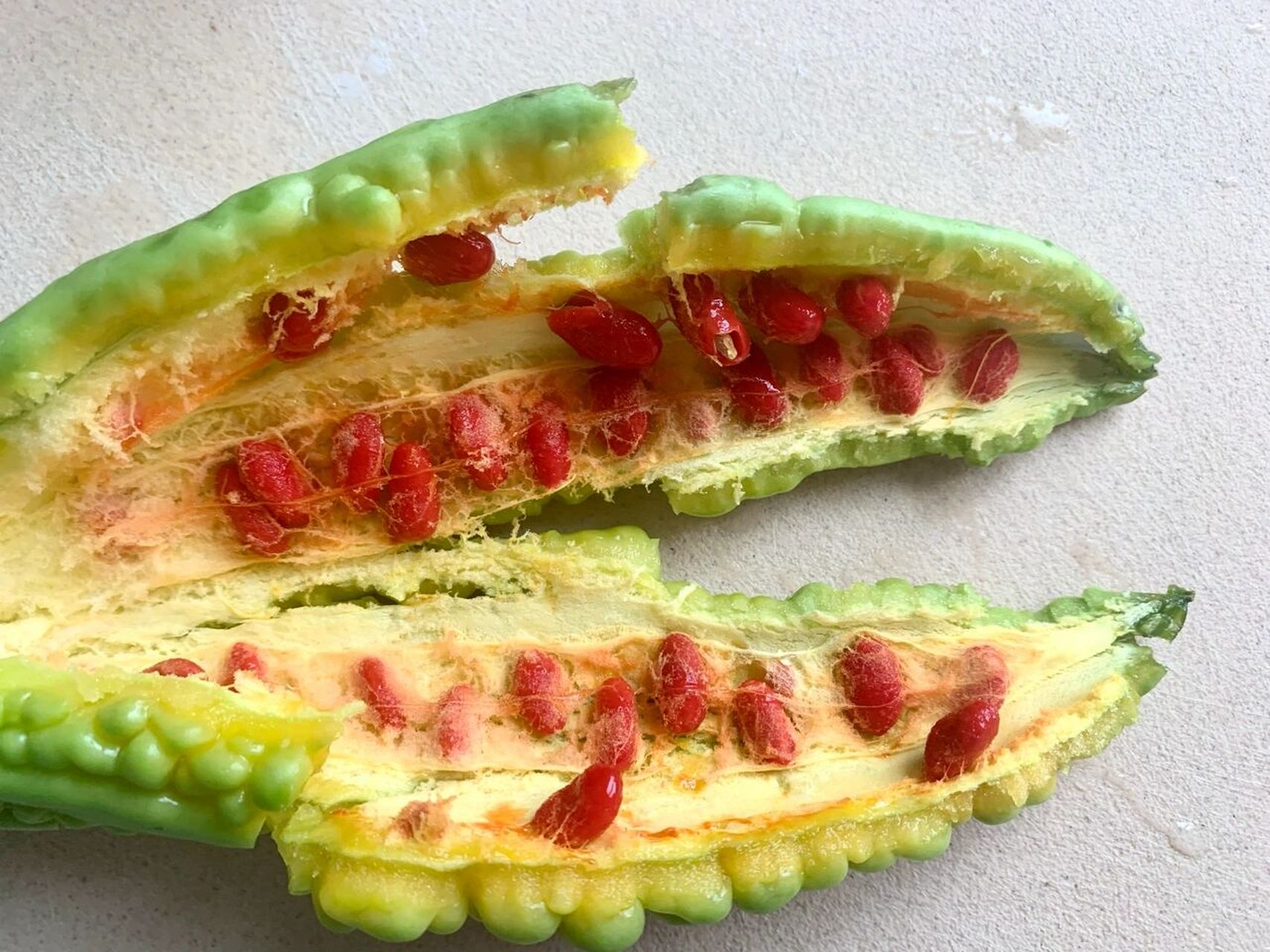 苦瓜是红色籽?满脸问号71 红色的籽也是一样苦