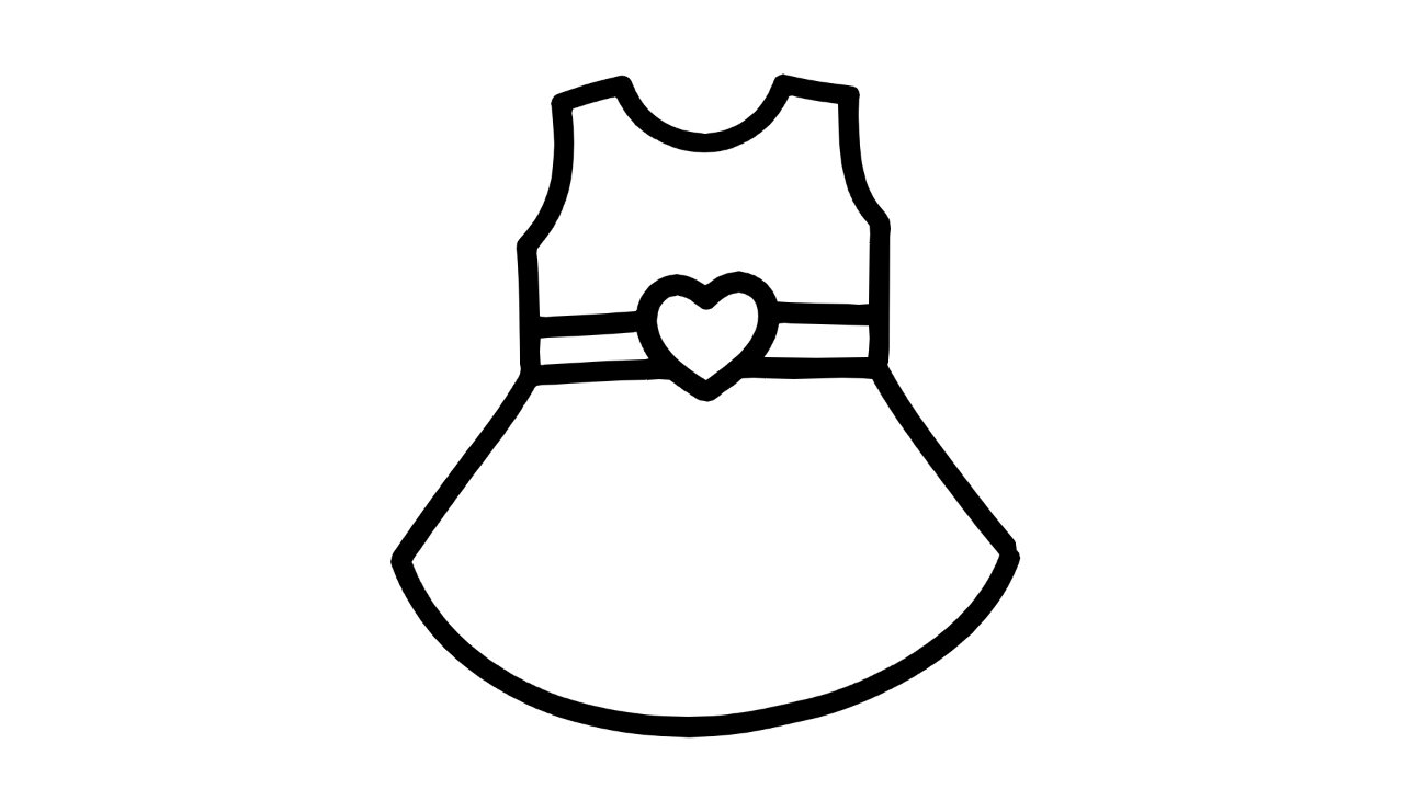 【简笔画素材分享9】6款卡通小裙子