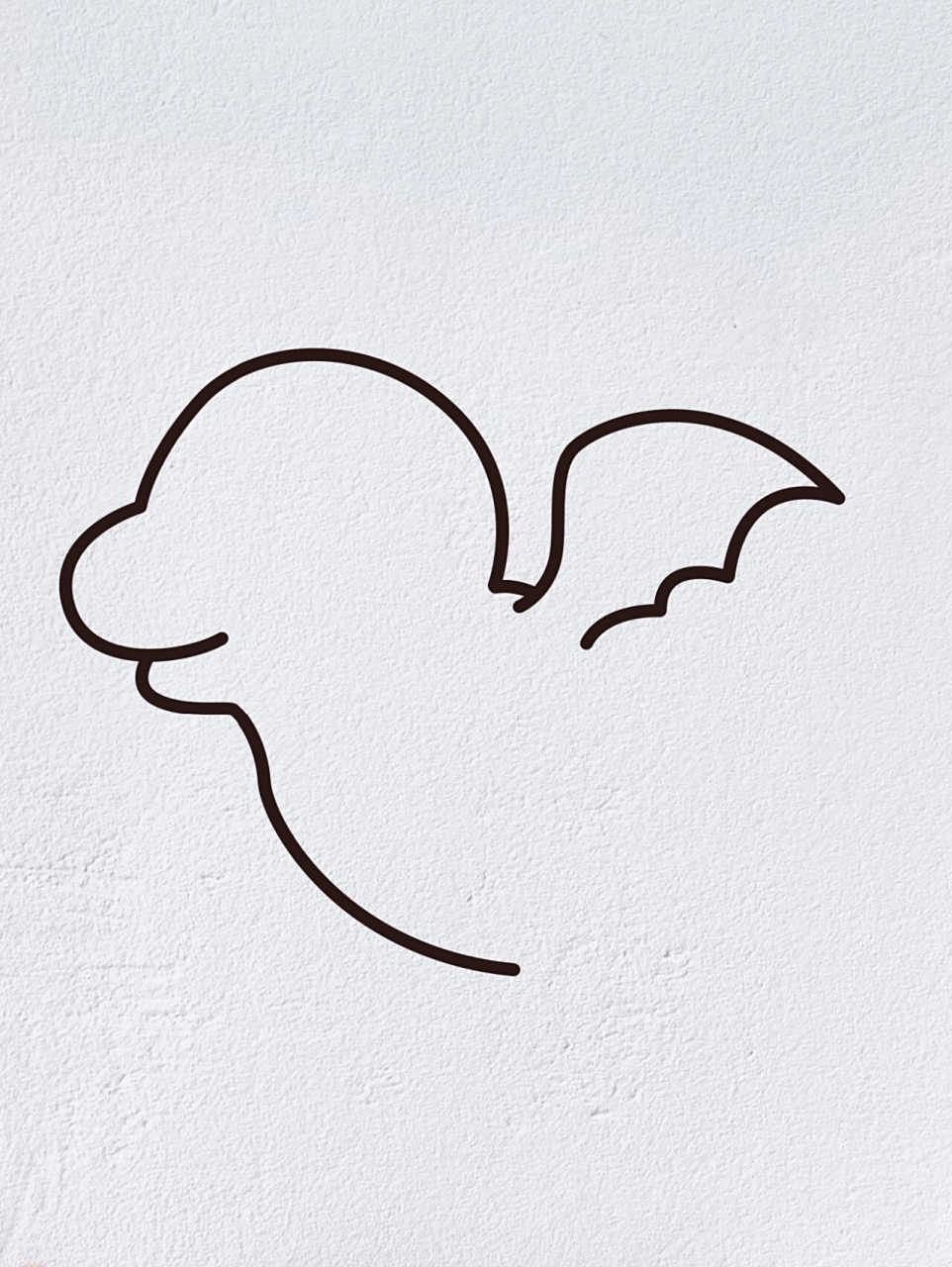 动物简笔画之可爱的小飞龙(内附过程图)