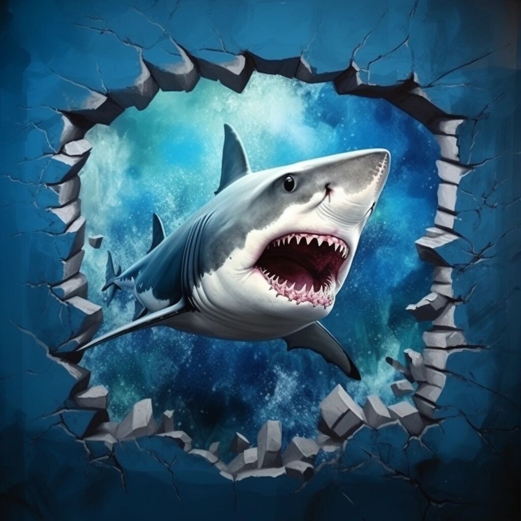 墙绘设计︱3d立体壁画各类猛兽素材66张 需要的朋友联系哦