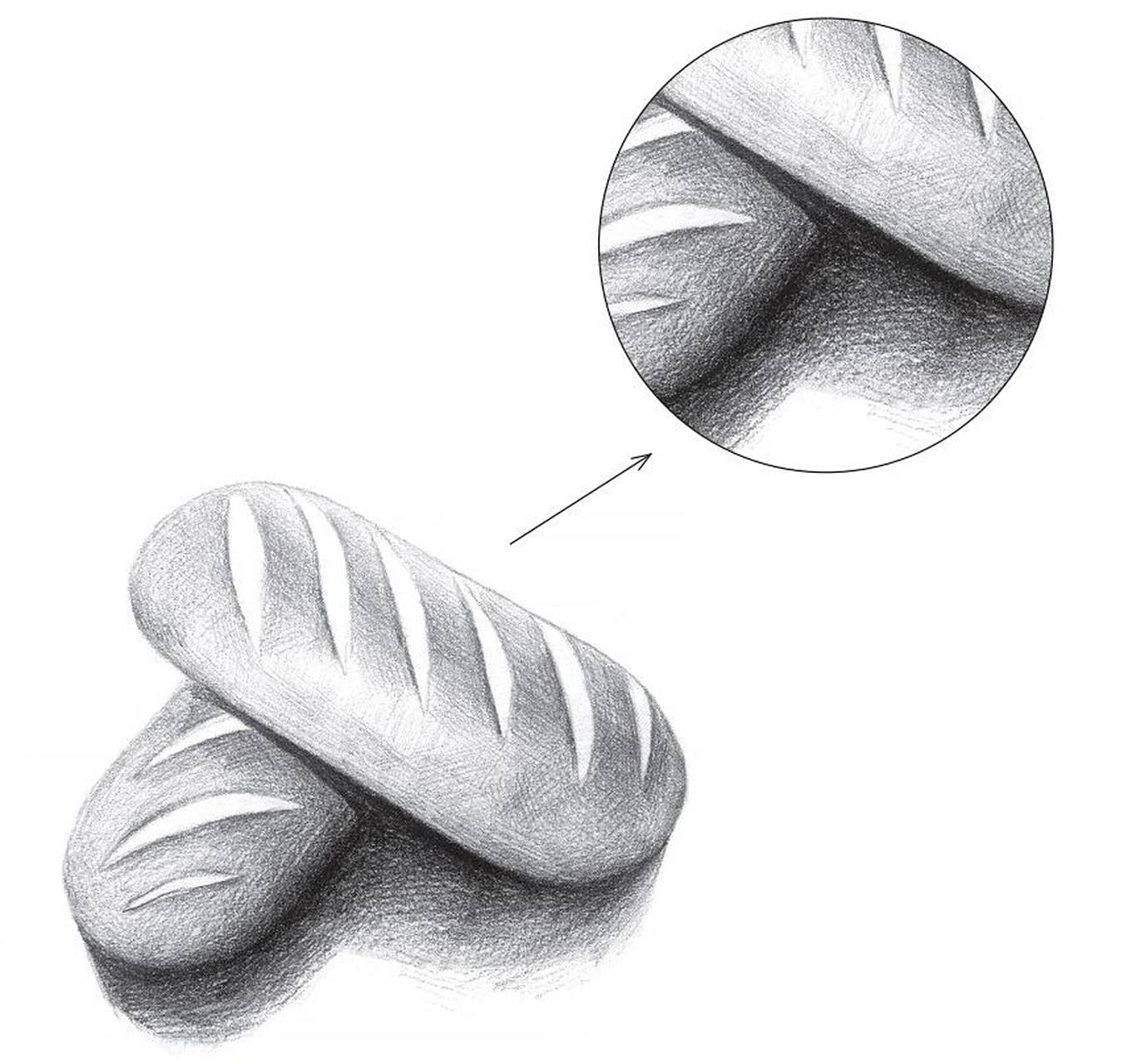 7315铅笔素描如此简单-面包  0000面包的画法  - 使用铅笔