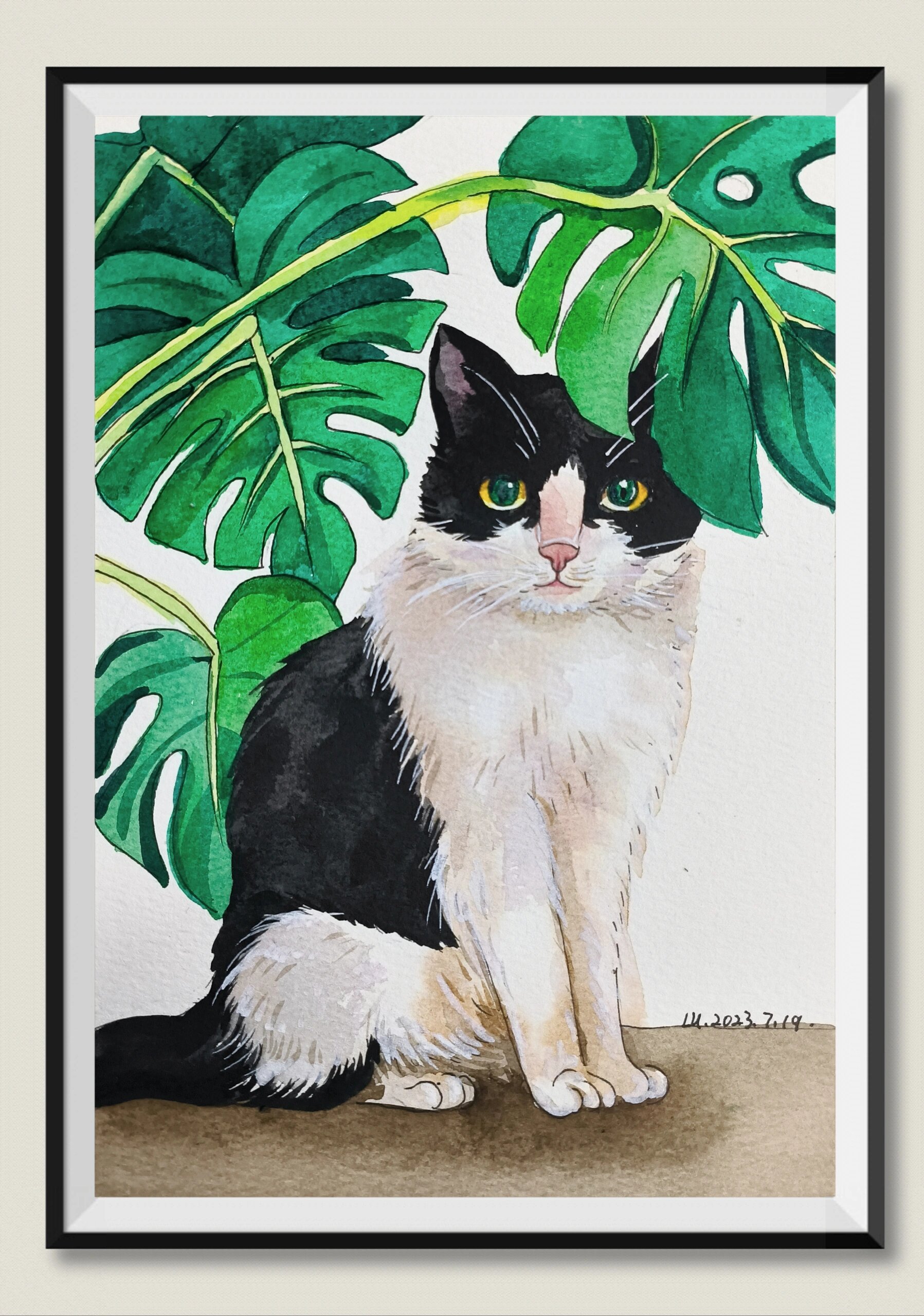 猫咪水彩
