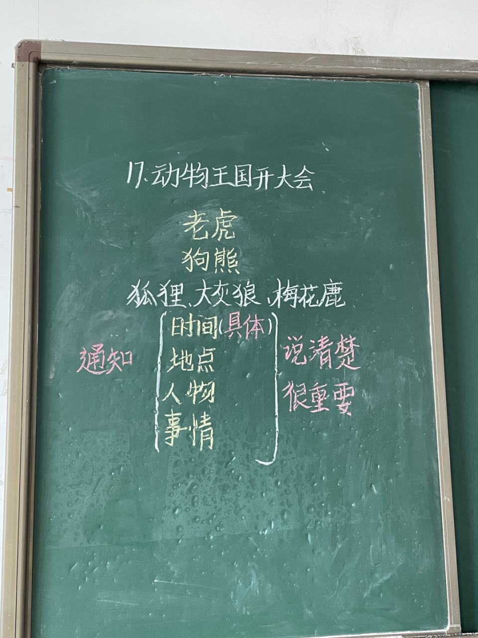 17《动物王国开大会》板书设计