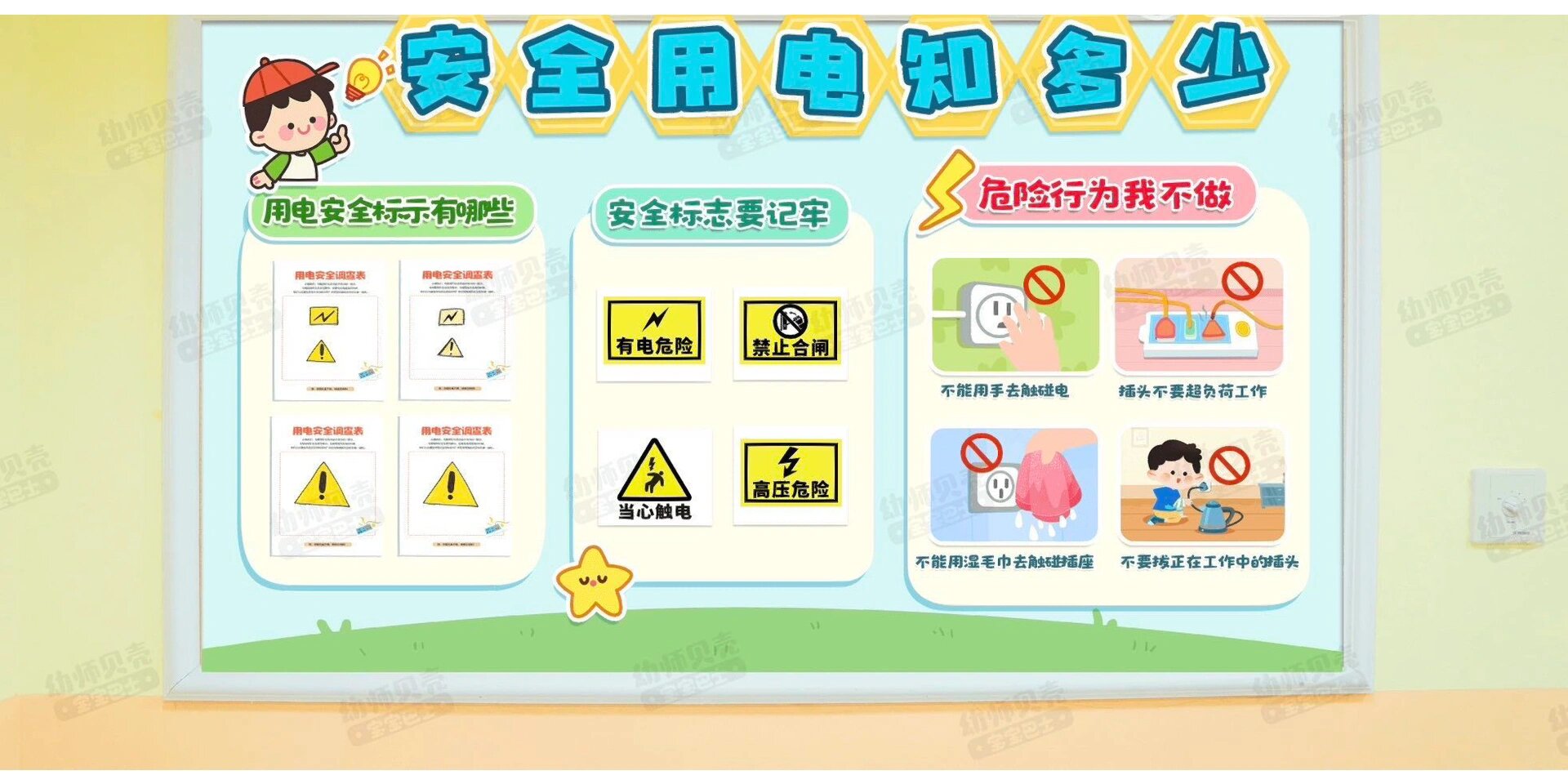 安全用电主题墙环创