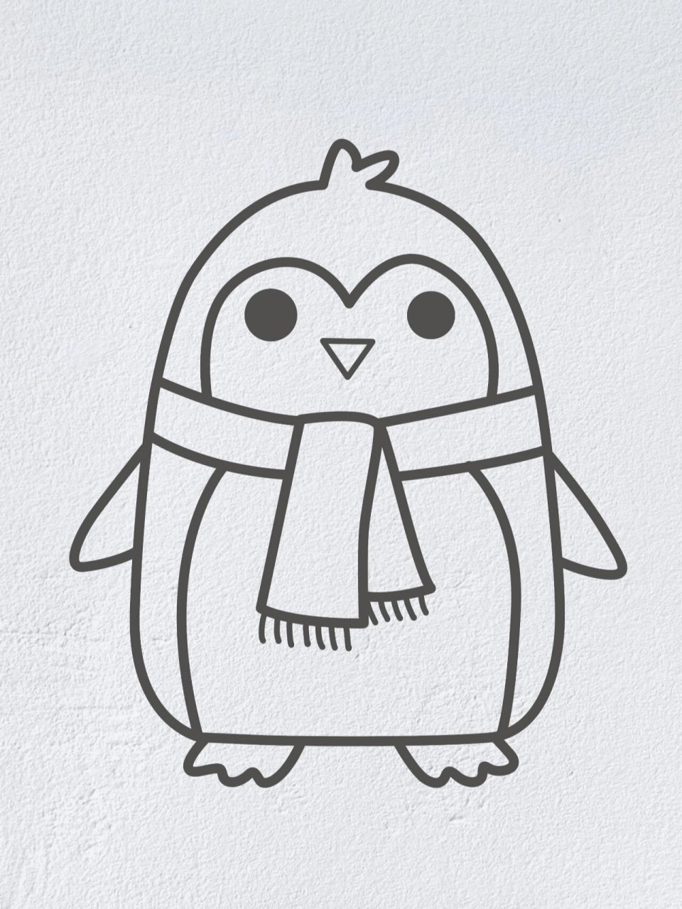 动物简笔画之可爱的企鹅