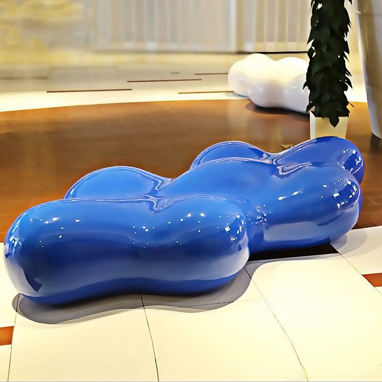 时尚创意玻璃钢大型休闲云朵椅艺术型休息椅公共场所坐凳商场座椅