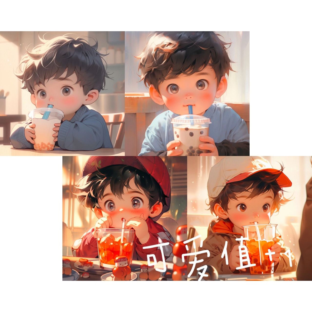 头像|奶茶控必备的男孩头像97 ai绘画|大家强烈要求的喝奶茶男生