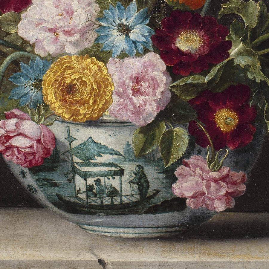 【300多年前,法国油画里的青花『赤壁赋』瓷碗】