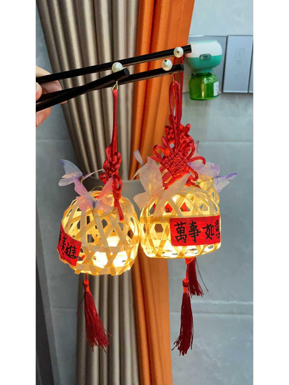 潮汕竹编蝴蝶款小灯笼 原创首作 拒绝大众款7515做不一样的款式