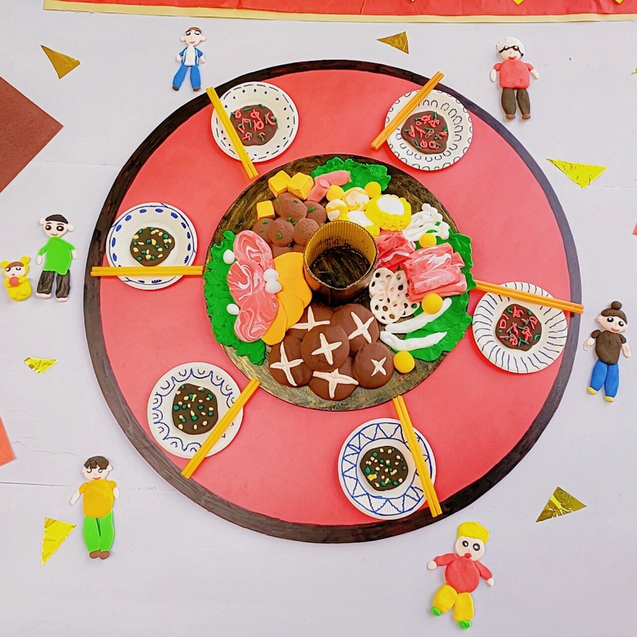 年夜饭粘土美食and年货粘土