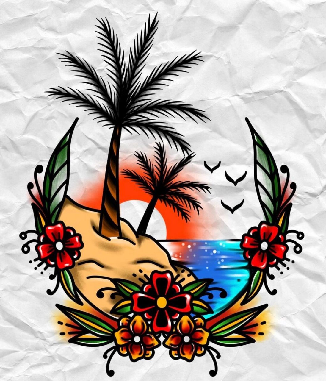 tattoo丨美式纹身丨纹身手稿丨彩色纹身