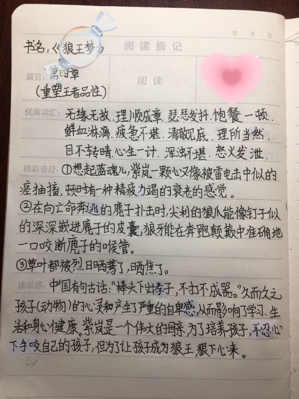 读书笔记— 《狼王梦》 第四章 重塑王者品性