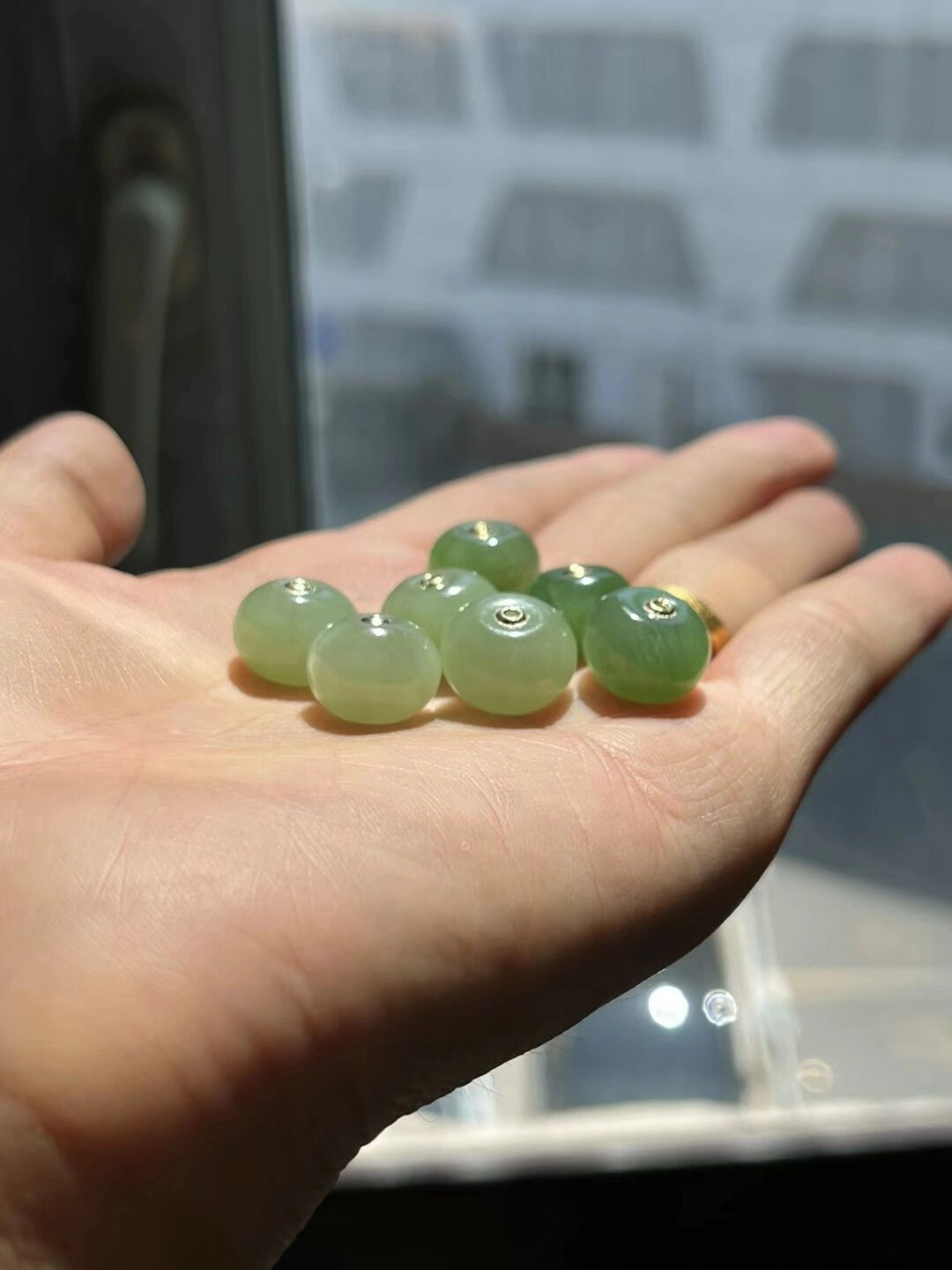 18k金碧玉转运珠  18k金碧玉,快快转,好运来92!