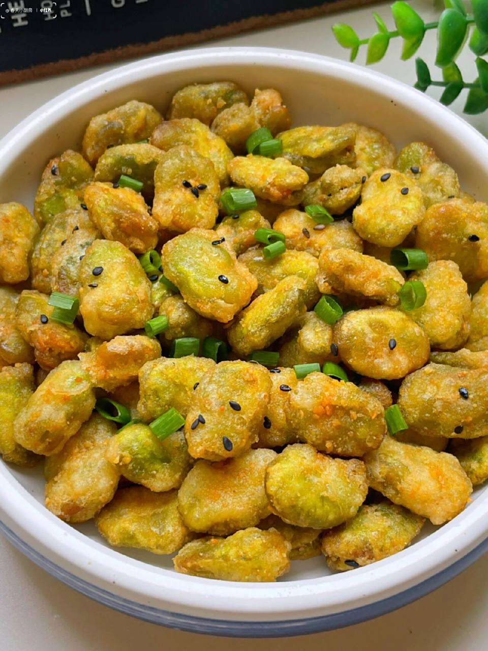 咸蛋黄焗蚕豆7515咸香酥脆一口一个越吃越想吃 #一人食吃什么
