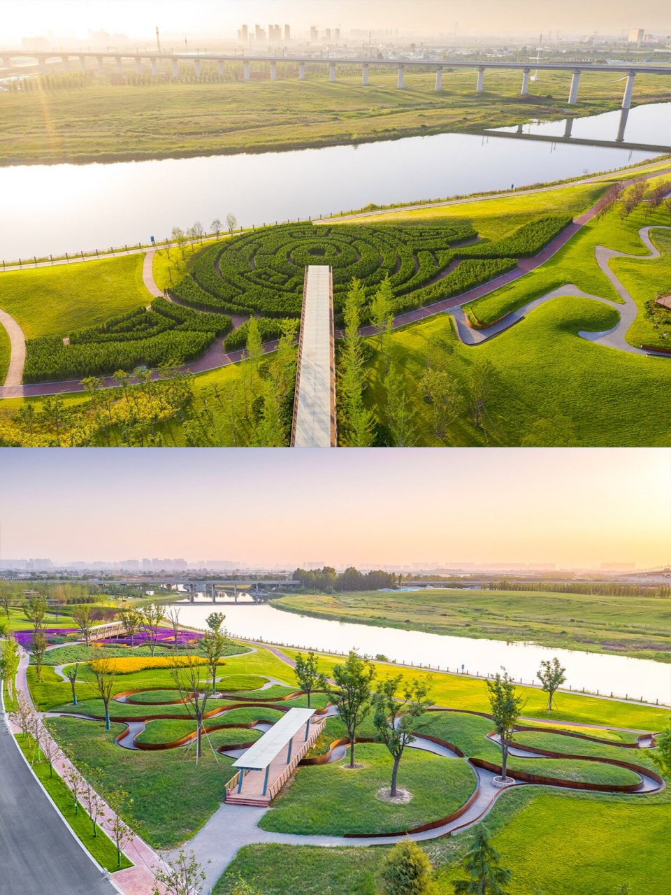 【生态景观】大公园,微旅游:沣河湿地公园 项目名称:沣河(文教园段)