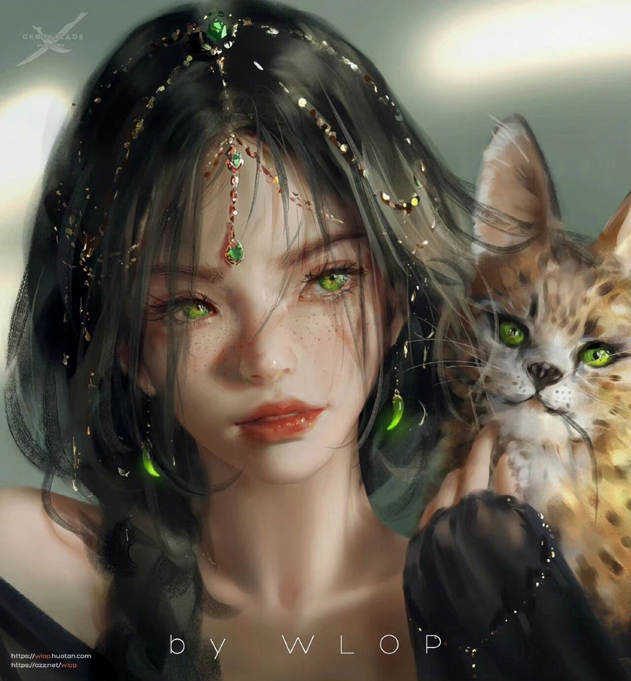 壁纸|吹爆画师wlop,真真真的太好了吧了吧 画师:wlop,微博同名,画风真