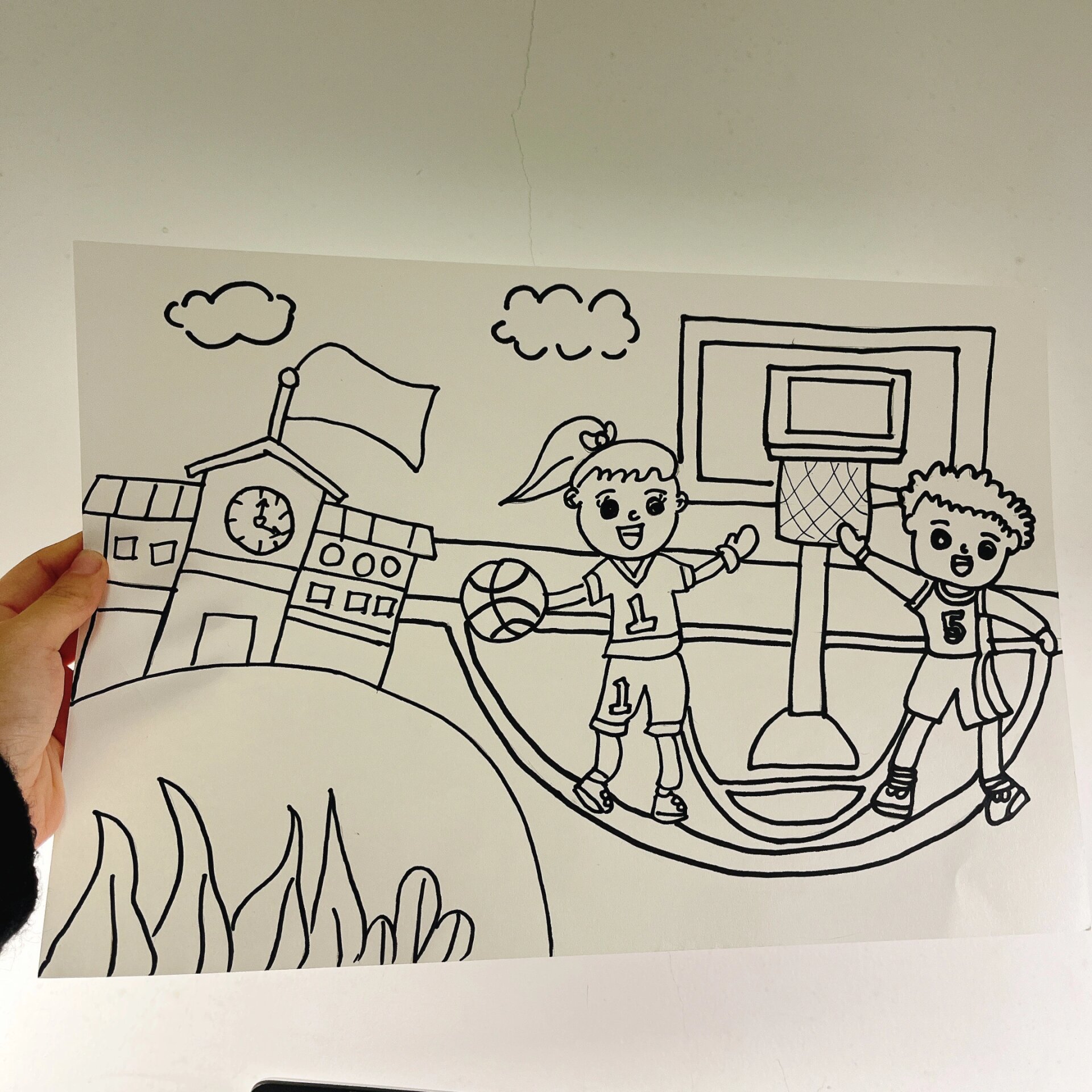 一年级 美好校园绘画