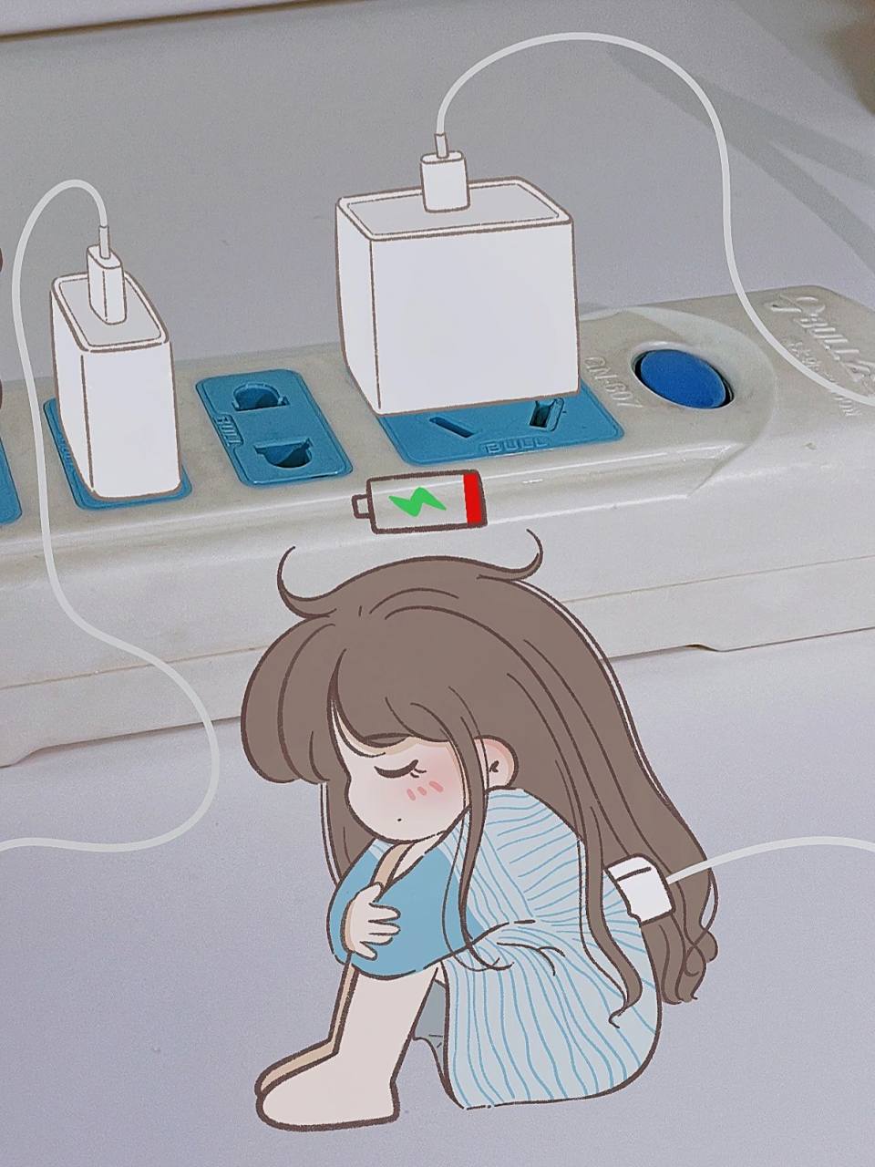 累了,就充充电吧! 休息休息,再加油!