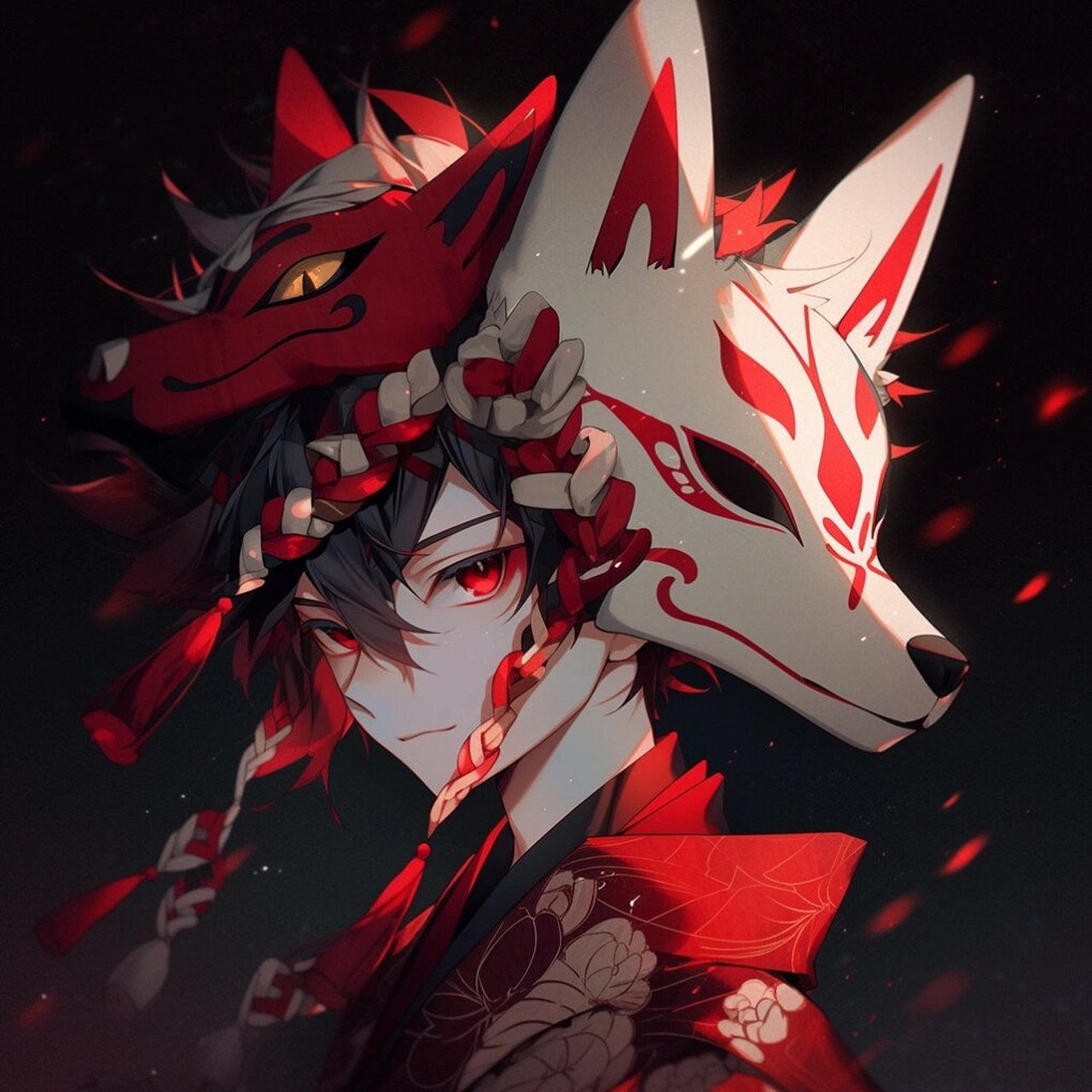 嘘——是魔法还是诅咒~狐狸面具男生头像第二弹登场!