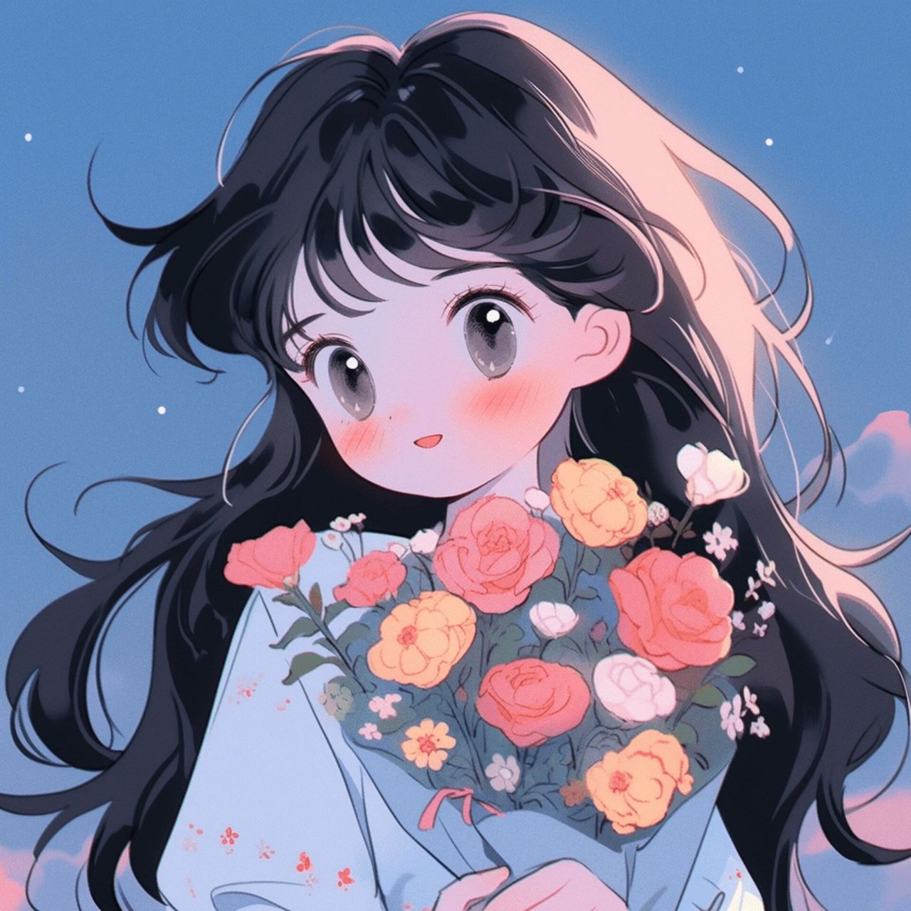 情头/捧花女孩男孩