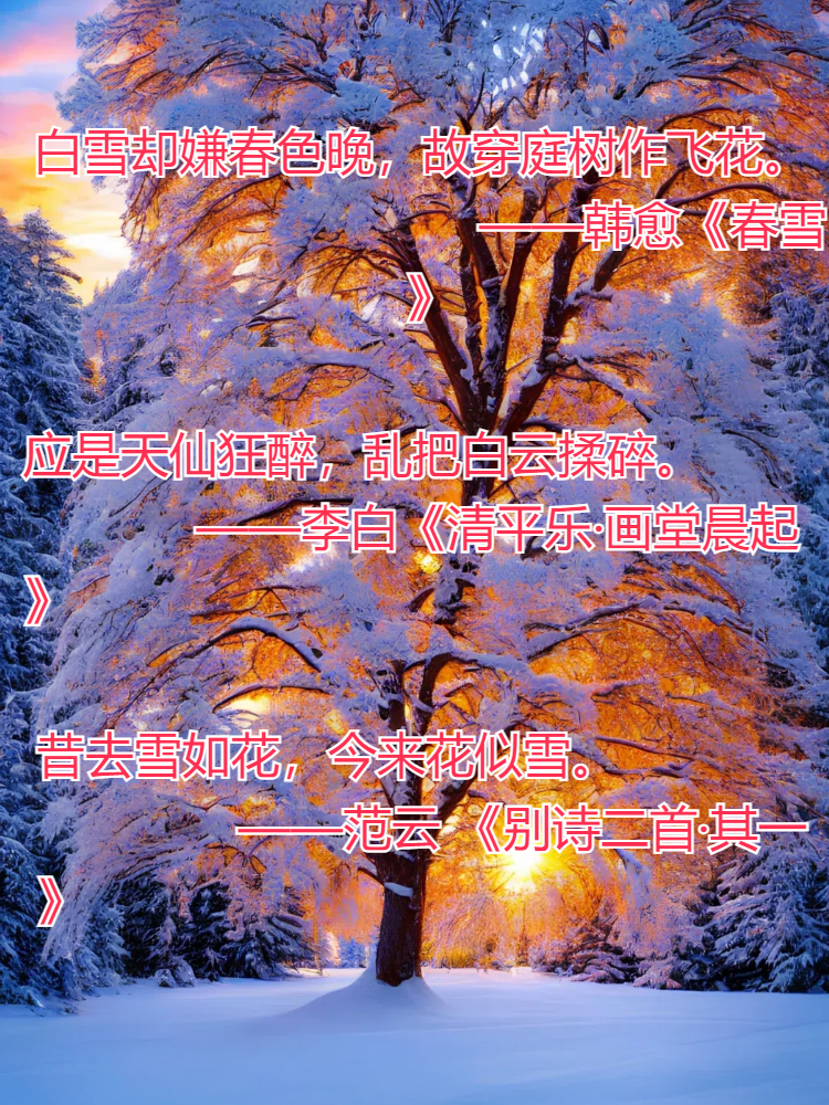 冰雪美景唯美说说图片