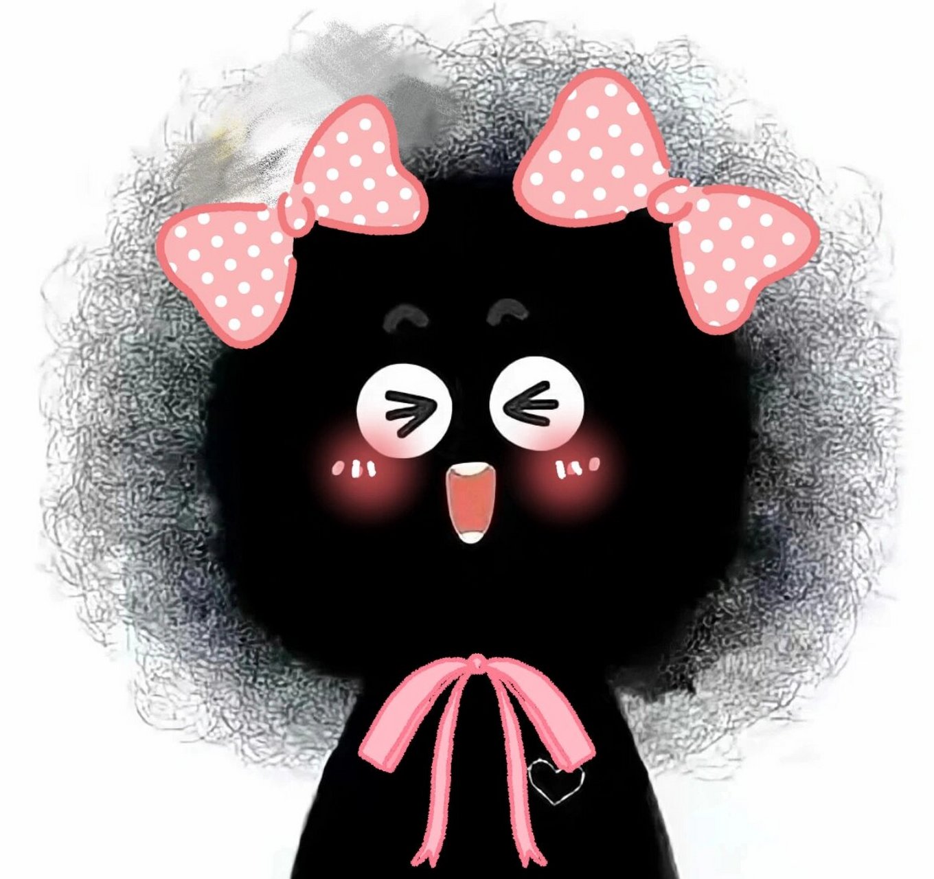 现做的黑煤球头像喔