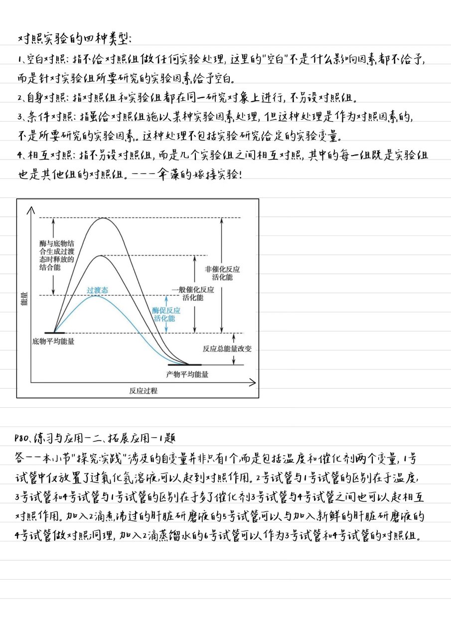 降低化学反应活化能的酶—酶的作用和本质 人教版高中必修一,分子与