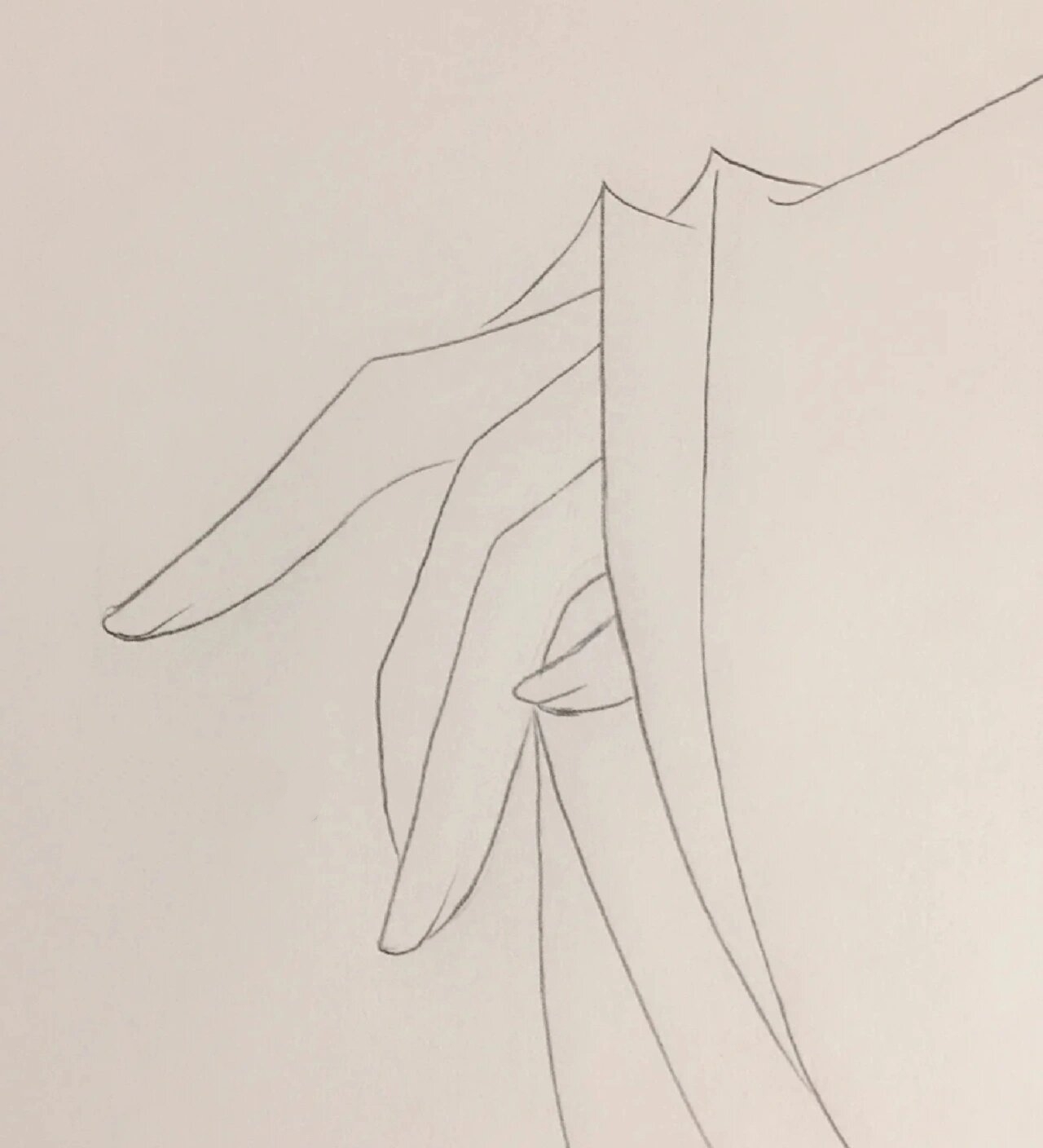 一步一步地画古风手的步骤