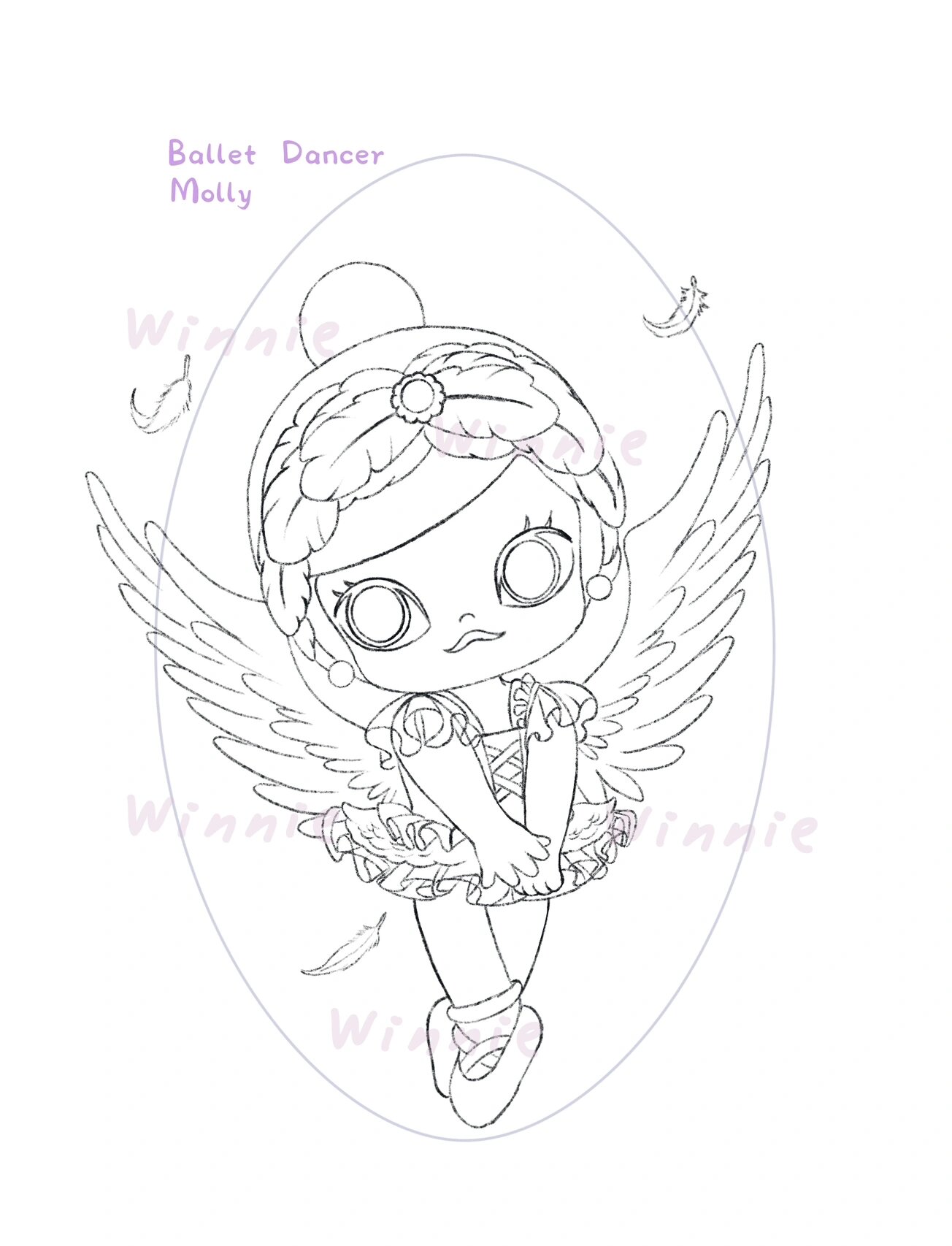 【手绘彩铅盲盒】molly芭蕾舞者/附线稿