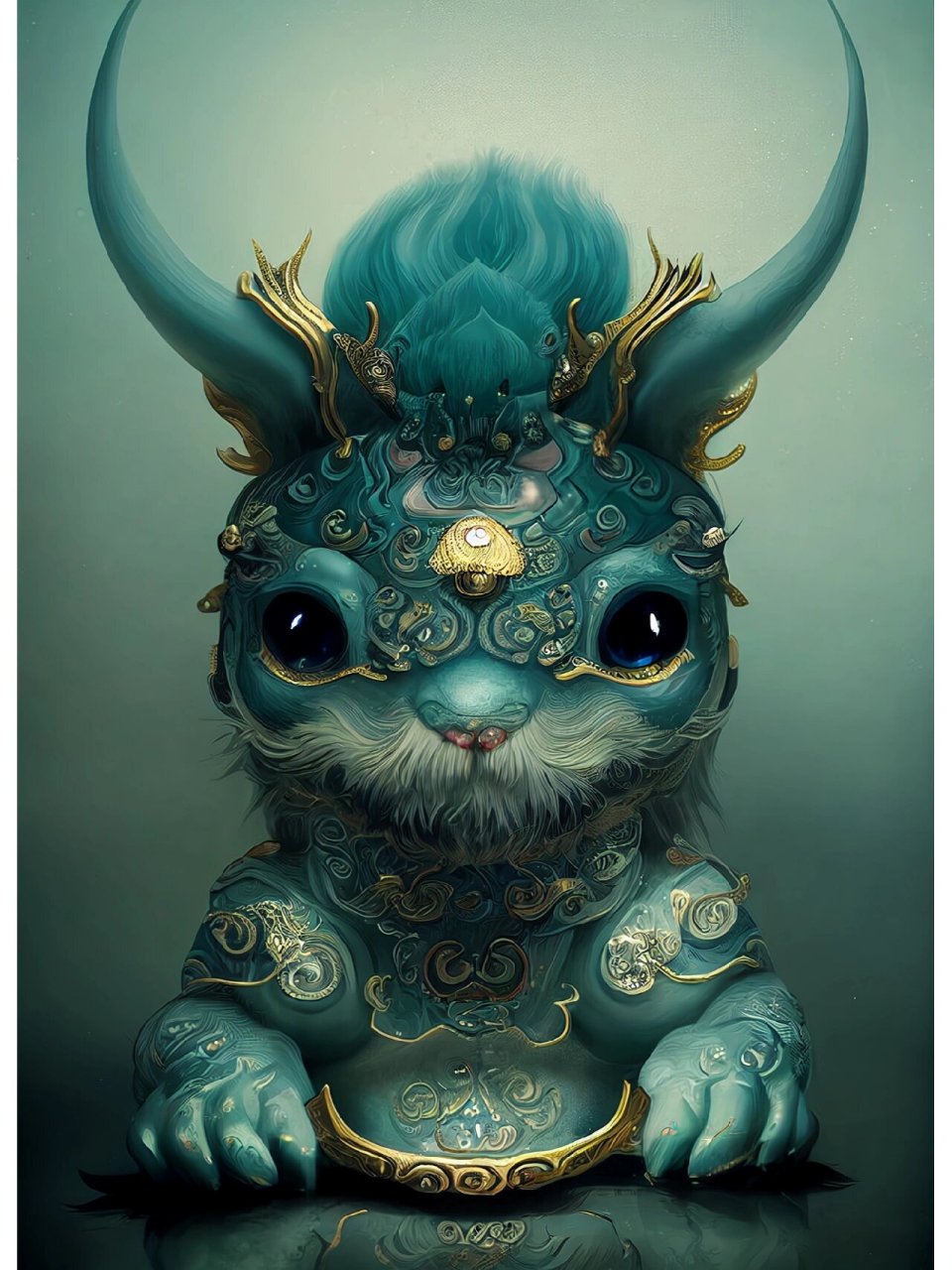 水麒麟,寓意顺风顺水,招财旺财.