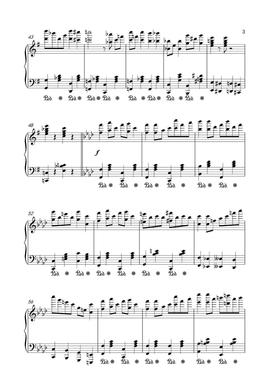 哈利波特海德薇主题变奏曲(钢琴谱)