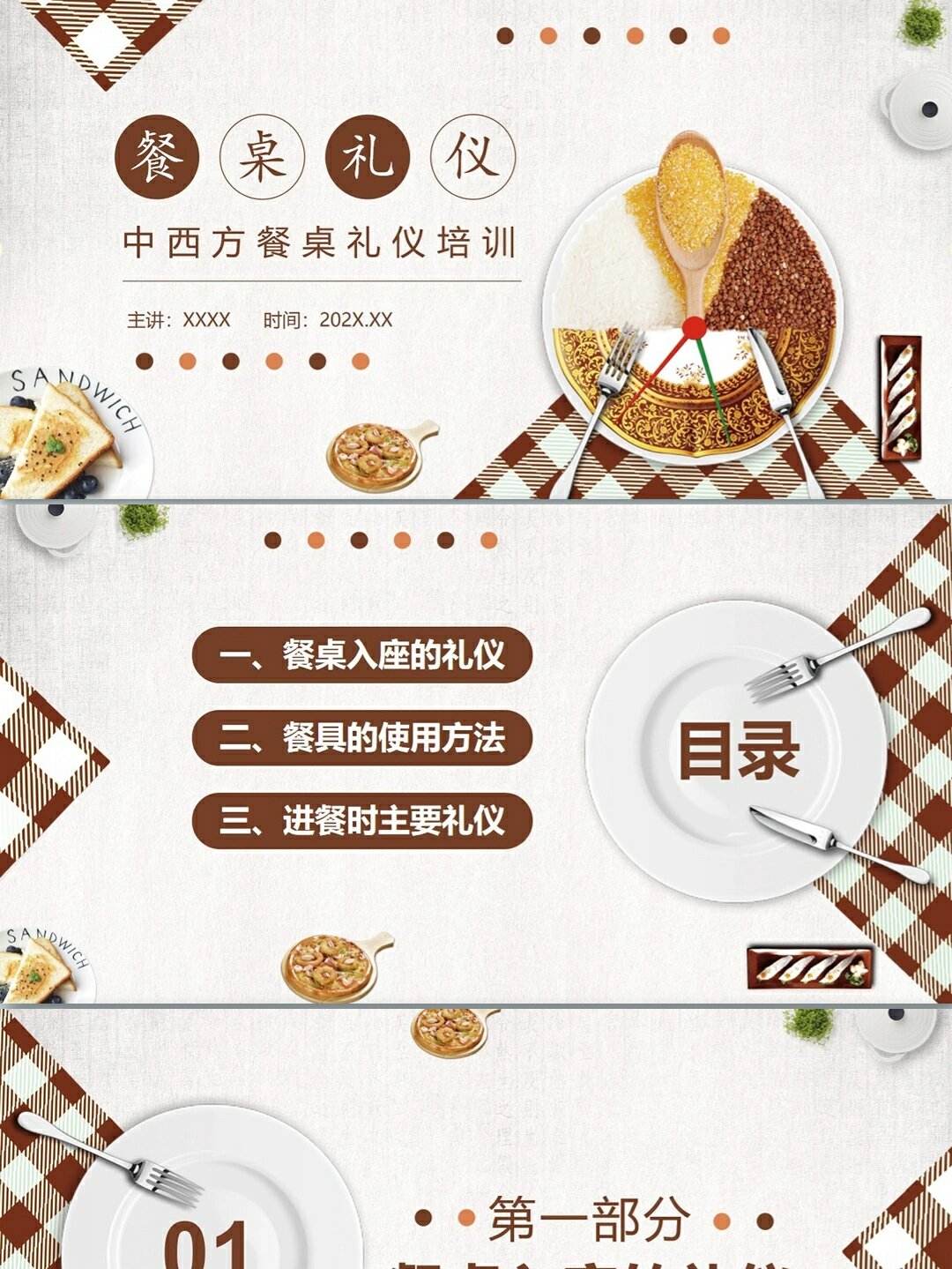 中西方餐桌礼仪培训ppt带内容