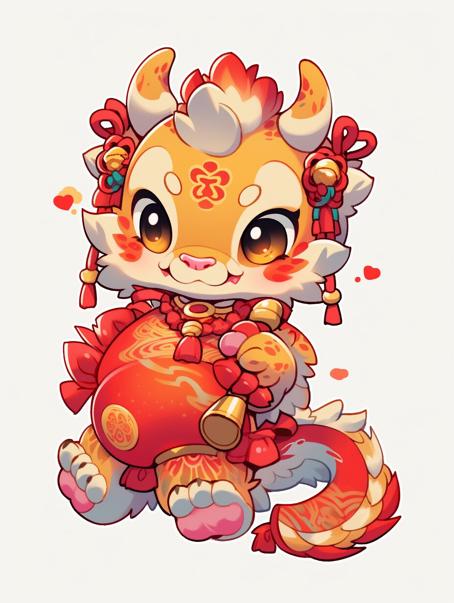 插画/龙年ip/卡通可爱小龙形象 魔法关键词: lovely chinese dragon