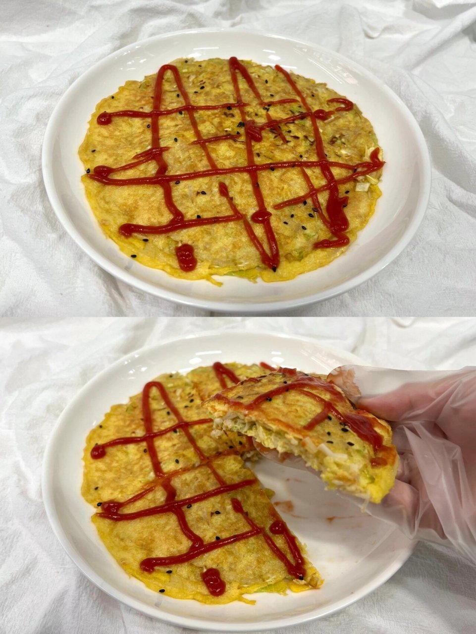 金针菇鸡蛋饼·低卡饱腹751506615失败 超简单7515 这个