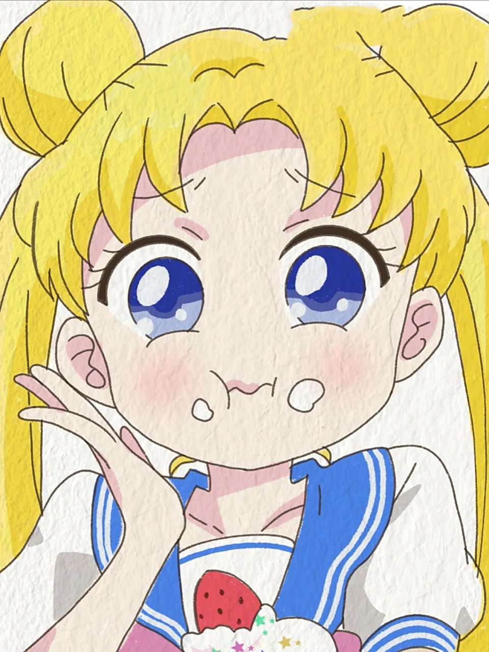 美少女战士水冰月/简笔画教程 代表月亮消灭你95 小时候真的很喜欢