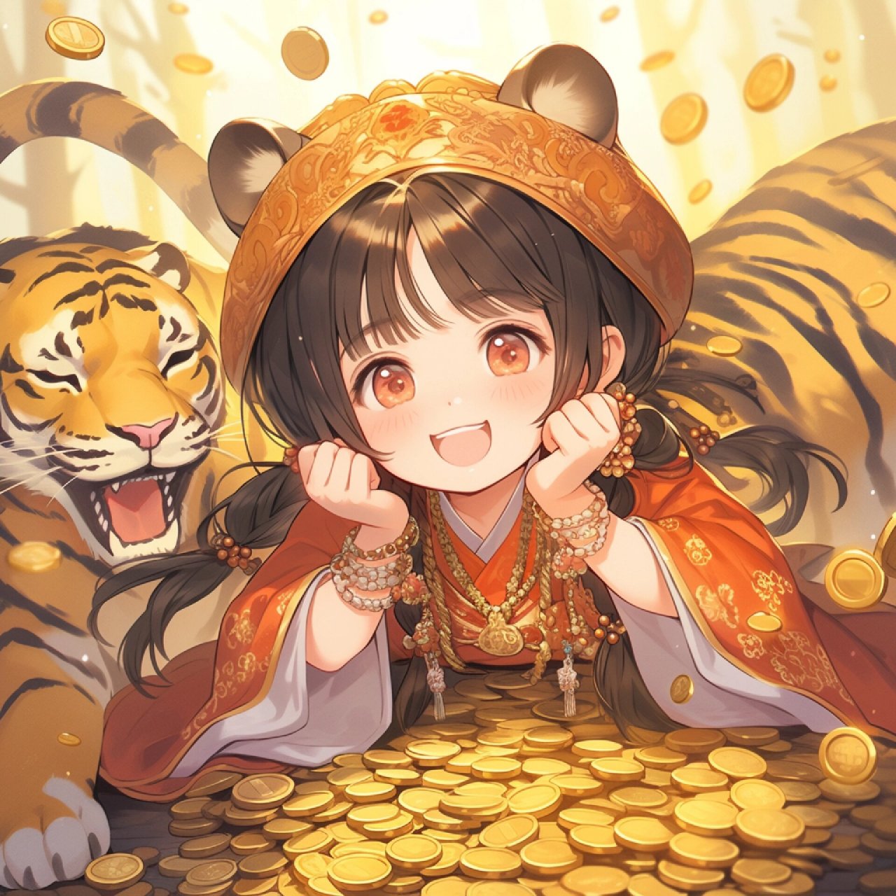 招财头像‖十二生肖-暴富女孩(2)