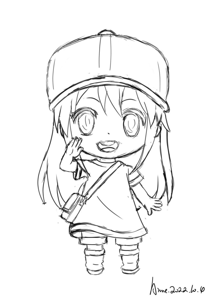 【板绘-血小板】 这次画的是血小板,画线稿挺费时间的,还要多多练习才