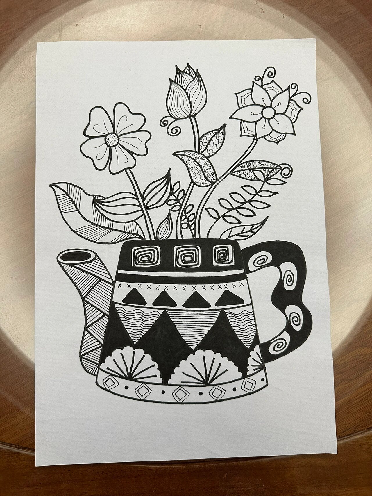 儿童线描画分享