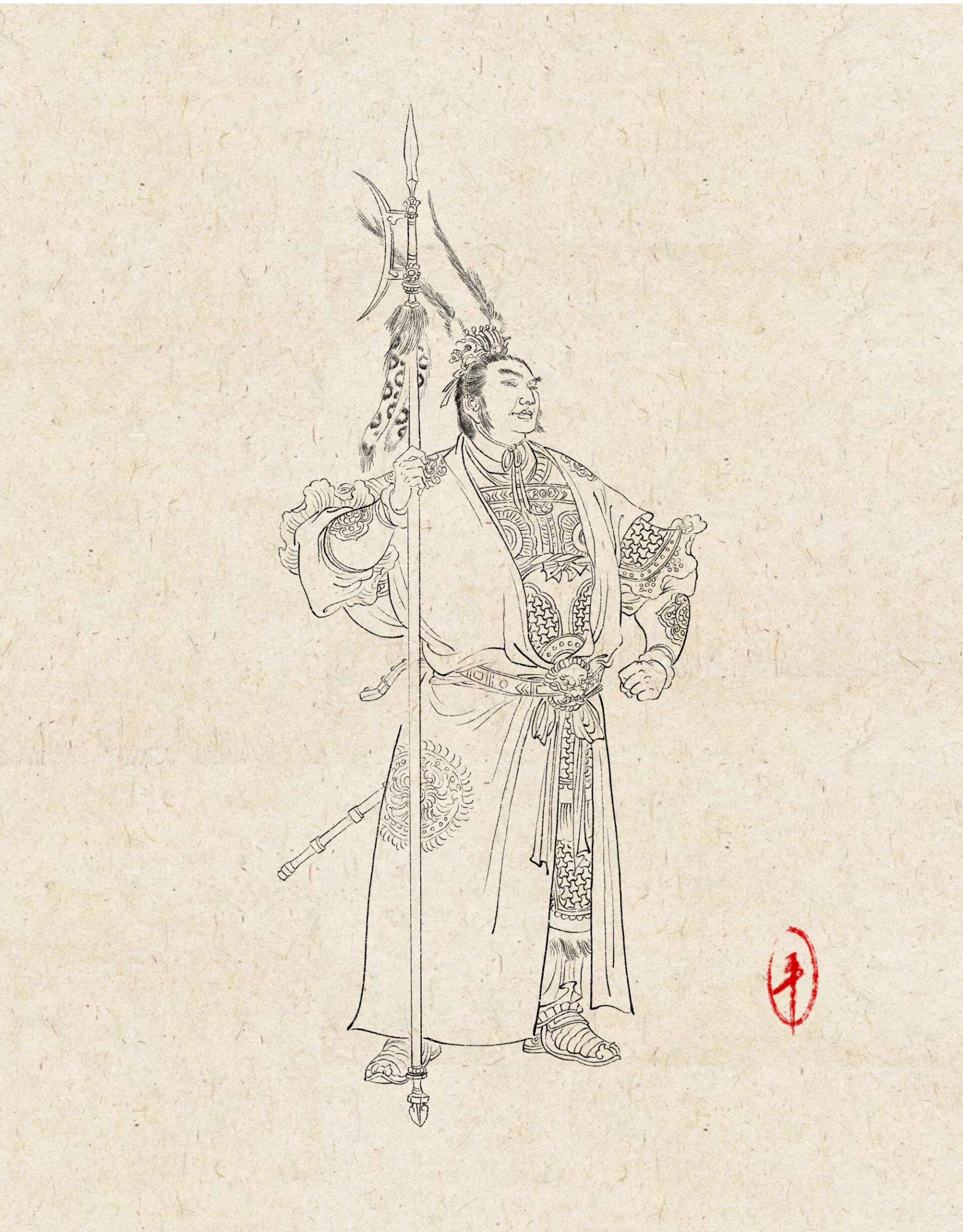 赛仁贵 郭盛 临摹自李云中老师的白描水浒传人物