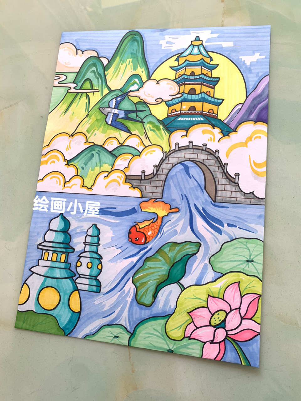 关于浙江美景 禁止临摹7215 "诗画江南,活力少年"为主题的绘画