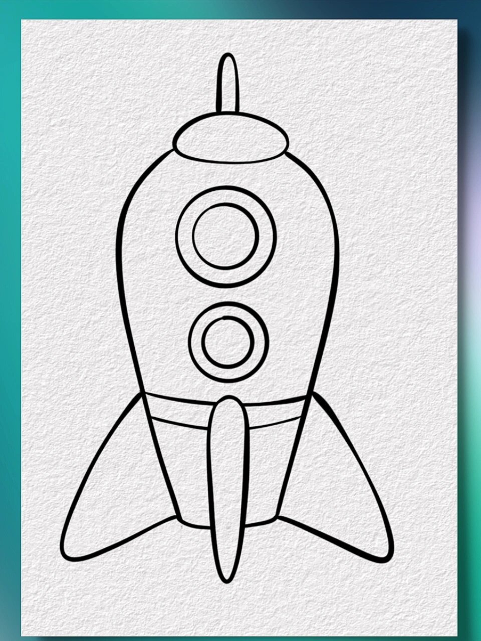 火箭探测器简笔画图片