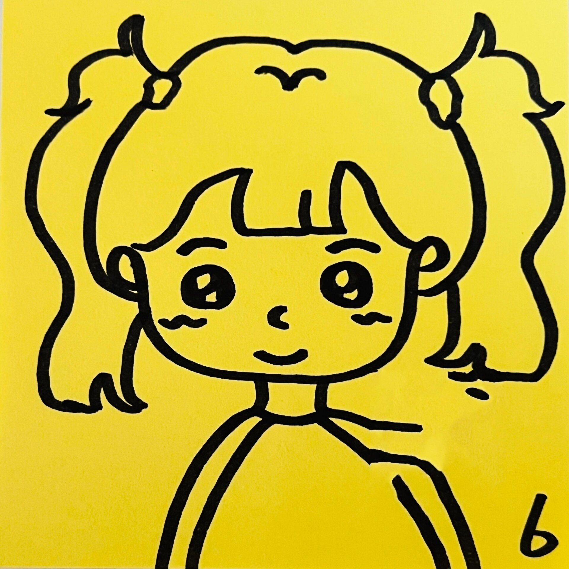 自学画画丨双马尾女孩~(6/100) 可爱简笔画     原创头像 线稿可参考