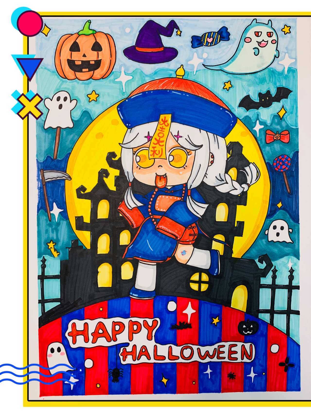 创意儿童画之万圣节主题人物