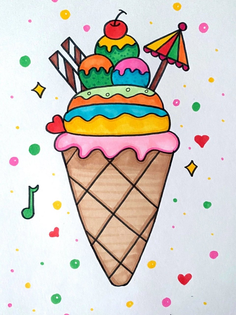 冰淇淋儿童画