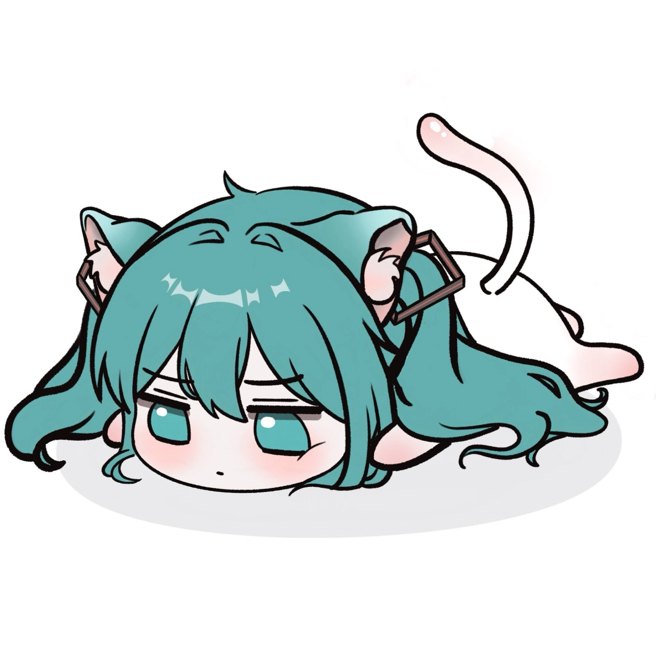 q版小猫初音图片