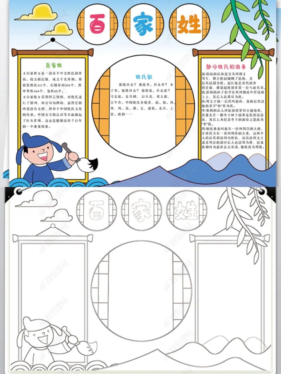 刘姓手抄报内容图片图片